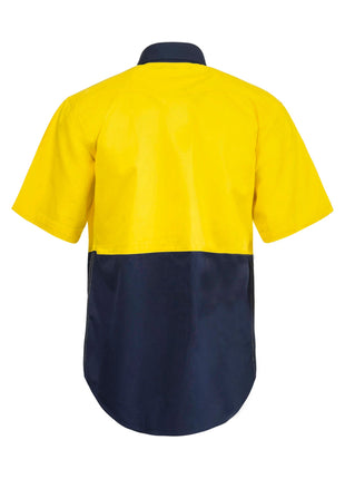 Hi Vis Short Sleeve Cotton Drill Shirt with Press Studs (NC-WS3063)