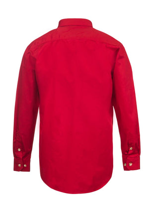 Mens Lightweight Long Sleeve Closed Front Cotton Drill Shirt (NC-WS3029)