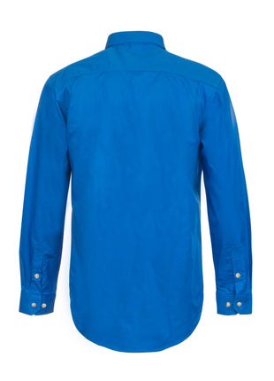 Mens Lightweight Long Sleeve Closed Front Cotton Drill Shirt (NC-WS3029)