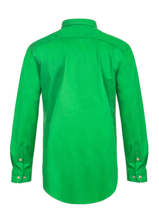 Mens Lightweight Long Sleeve Closed Front Cotton Drill Shirt (NC-WS3029)