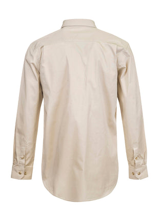 Mens Lightweight Long Sleeve Closed Front Cotton Drill Shirt (NC-WS3029)