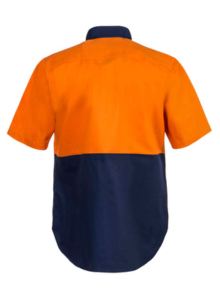 Mens Hi Vis Short Sleeve Cotton Drill Shirt (NC-WS3023)