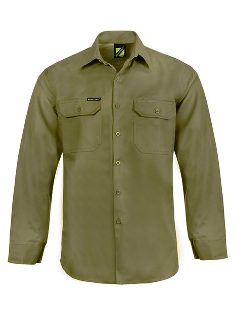 Mens Long Sleeve Cotton Drill Shirt (NC-WS3020)