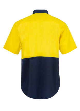 Mens Hi Vis Short Sleeve Cotton Drill Shirt (NC-WS3023)