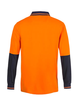 Hi Vis Long Sleeve Cotton Back Polo Shirt with Pocket (NC-WSP402)
