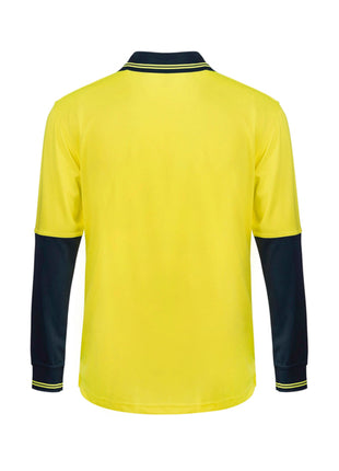Hi Vis Long Sleeve Cotton Back Polo Shirt with Pocket (NC-WSP402)