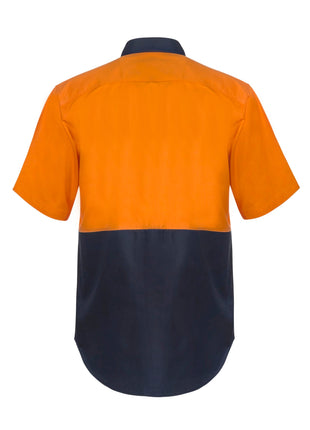 Hi Vis Short Sleeve Cotton Drill Shirt with Press Studs (NC-WS3063)