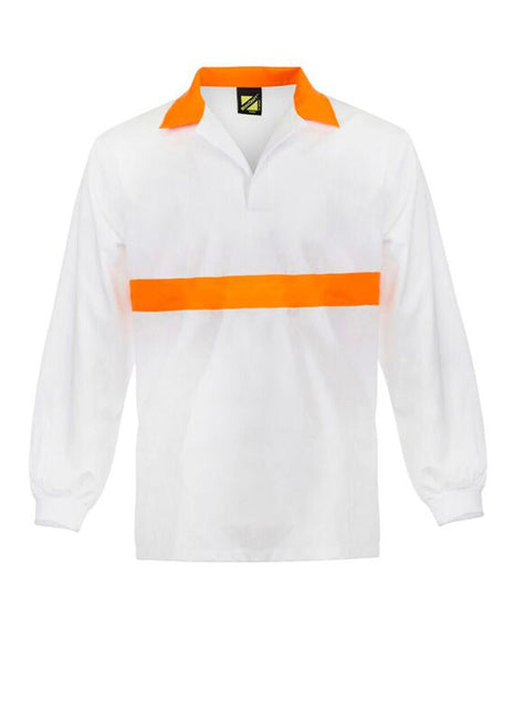 Long Sleeve Food Industry Jacshirt with Contrast Collar and Chestband (NC-WS3003)
