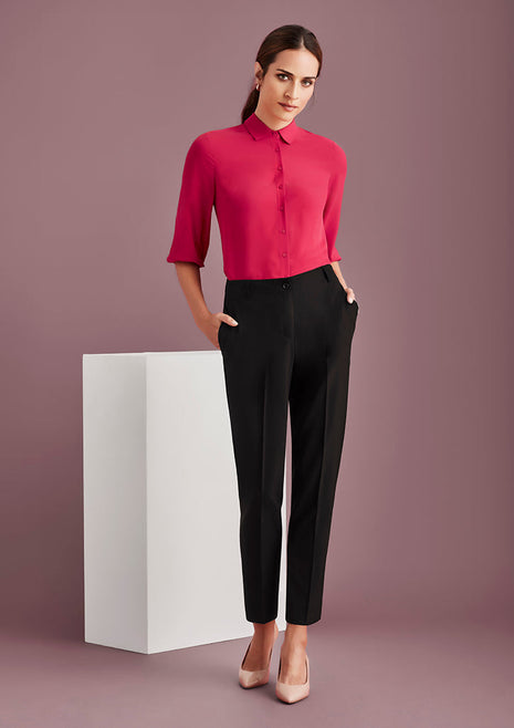 Siena Womens Bandless Elastic Waist Back Slimline Pant (BZ-10722)