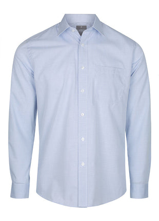 Guildford Mens Square Textured Long Sleeve Shirt (GW-1251L)