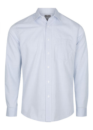 Guildford Mens Square Textured Long Sleeve Shirt (GW-1251L)