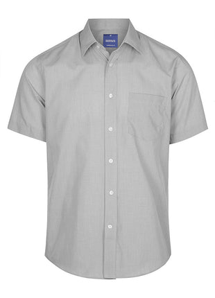 Windsor Mens Puppy Tooth Short Sleeve Shirt (GW-1267S)