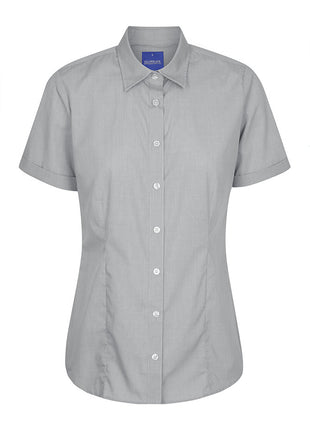 Windsor Womens Puppy Tooth Short Sleeve Shirt (GW-1267WS)