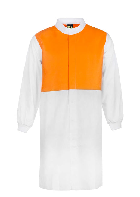 Hi Vis Food Industry Long Sleeve Long Length Dustcoat with Mandarin Collar (NC-WJ3194)