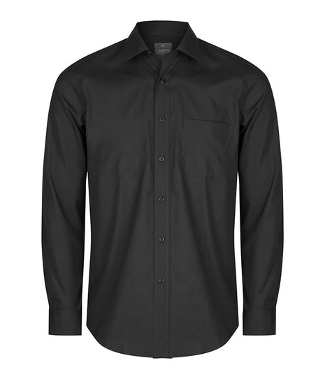 Nicholson Mens Premium Poplin Long Sleeve Shirt (Contemporary Fit) (GW-1272L)
