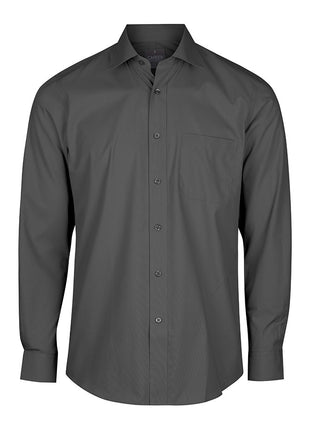 Nicholson Mens Premium Poplin Long Sleeve Shirt (Contemporary Fit) (GW-1272L)