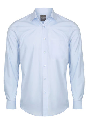 Nicholson Mens Premium Poplin Long Sleeve Shirt (Contemporary Fit) (GW-1272L)