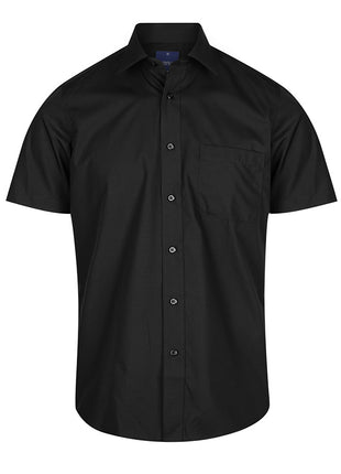Nicholson Mens Premium Poplin Short Sleeve Shirt (GW-1272S)