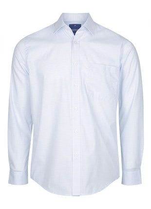Bell Mens Textured Mini Check Long Sleeve Shirt (GW-1295L)