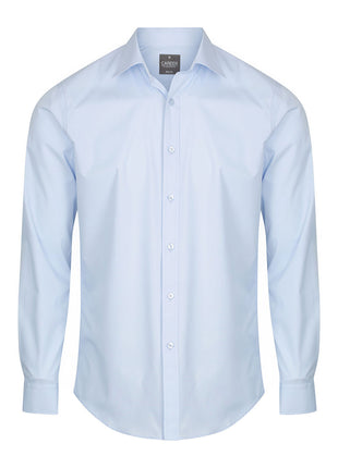 Nicholson Mens Premium Poplin Long Sleeve Shirt (Slim Fit) (GW-1520L)