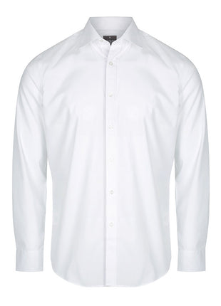 Nicholson Mens Premium Poplin Long Sleeve Shirt (Slim Fit) (GW-1520L)