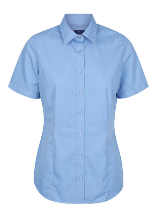 Nicholson Womens Premium Poplin Short Sleeve Shirt (GW-1520WS)