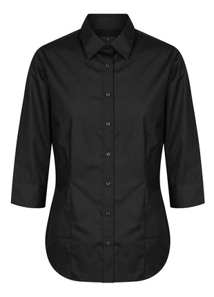 Nicholson Womens Premium Poplin 3/4 Sleeve Shirt (GW-1520WZ)