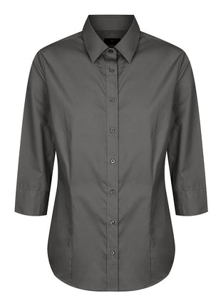 Nicholson Womens Premium Poplin 3/4 Sleeve Shirt (GW-1520WZ)