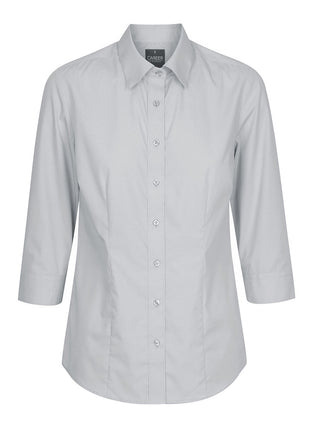 Nicholson Womens Premium Poplin 3/4 Sleeve Shirt (GW-1520WZ)