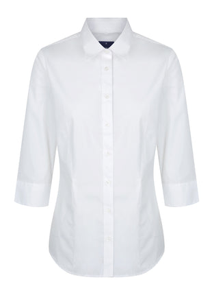 Nicholson Womens Premium Poplin 3/4 Sleeve Shirt (GW-1520WZ)