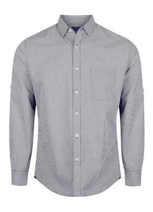 Westgarth Mens Gingham Long Sleeve Casual Slim Fit Shirt (GW-1637HL)