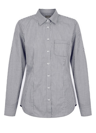 Westgarth Womens Gingham Long Sleeve Casual Slim Fit Shirt (GW-1637WHL)