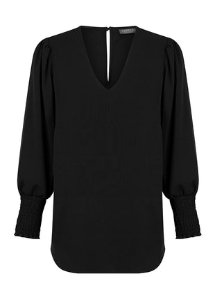 Cleo Womens Shirred Cuff V Neck (GW-1803WZ)