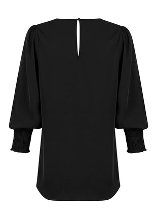 Cleo Womens Shirred Cuff V Neck (GW-1803WZ)