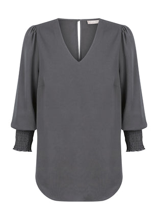 Cleo Womens Shirred Cuff V Neck (GW-1803WZ)