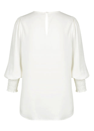 Cleo Womens Shirred Cuff V Neck (GW-1803WZ)