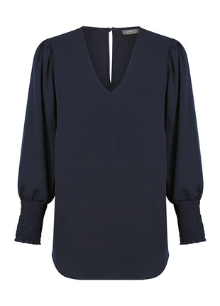 Cleo Womens Shirred Cuff V Neck (GW-1803WZ)