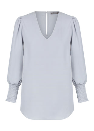 Cleo Womens Shirred Cuff V Neck (GW-1803WZ)