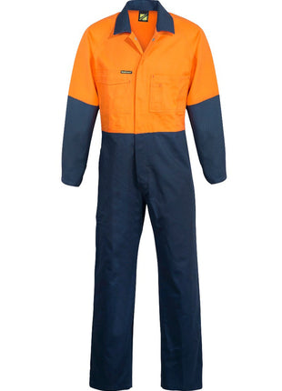Mens Hi Vis Cotton Drill Coveralls Long (NC-WC3051L)