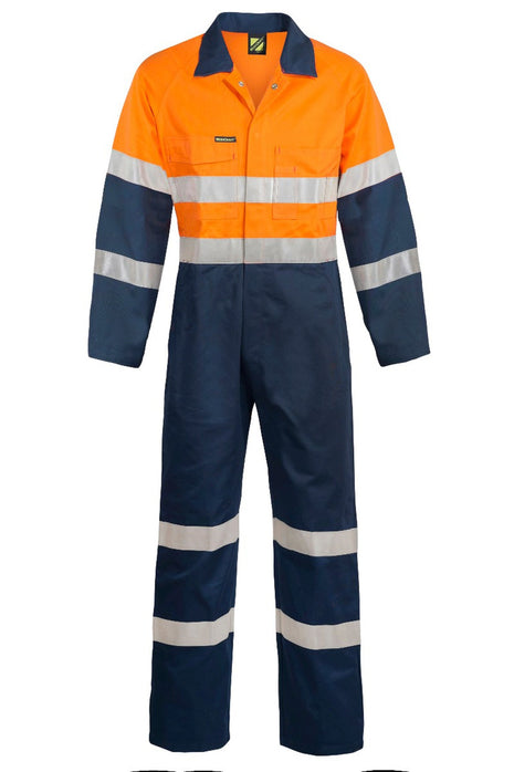 Mens Hi Vis Cotton Drill Coveralls with Reflective Tape (NC-WC3056)