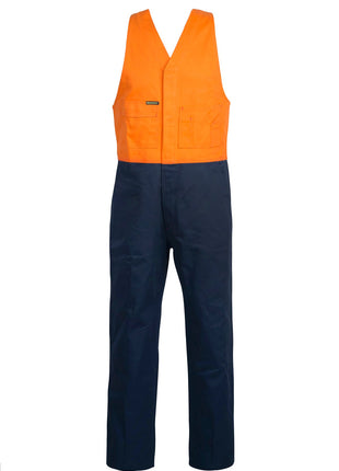 Mens Hi Vis Cotton Drill Roughalls with Elastic Straps (NC-WR3063)