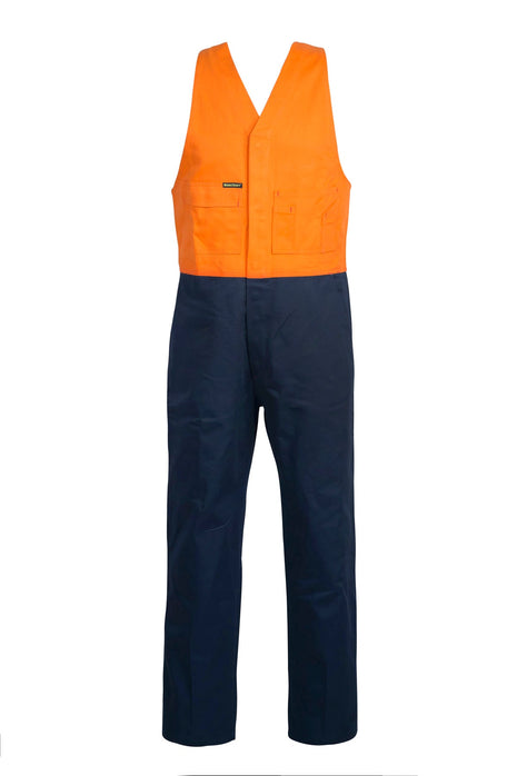 Mens Hi Vis Cotton Drill Roughalls with Elastic Straps (NC-WR3063)