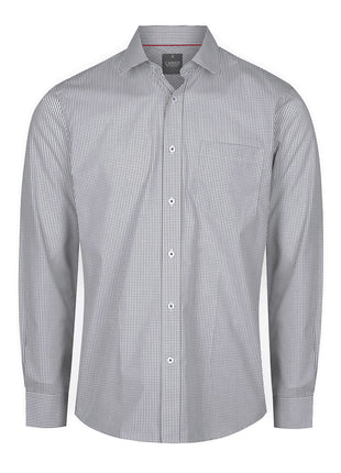 Fawkner Mens Micro Check Long Sleeve Shirt (GW-1895L)