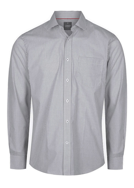 Fawkner Mens Micro Check Long Sleeve Shirt (GW-1895L)
