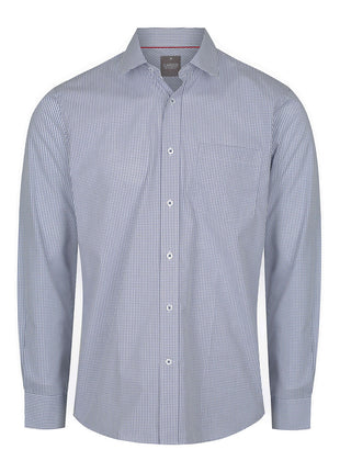 Fawkner Mens Micro Check Long Sleeve Shirt (GW-1895L)
