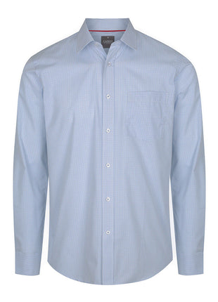Fawkner Mens Micro Check Long Sleeve Shirt (GW-1895L)