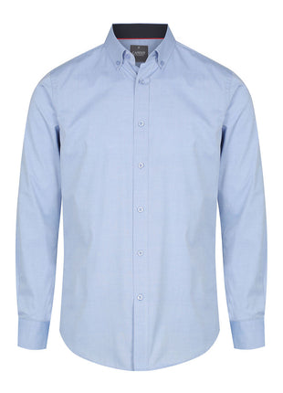 Bradford Mens Fine Oxford Long Sleeve Slim Fit Shirt (GW-1899L)