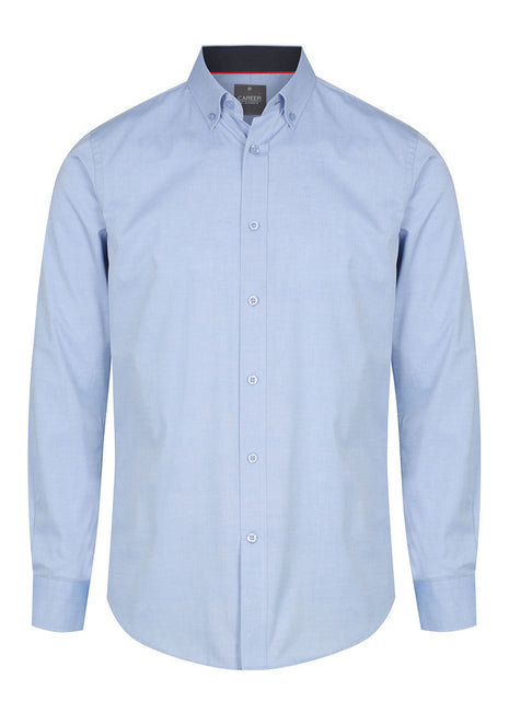 Bradford Mens Fine Oxford Long Sleeve Slim Fit Shirt (GW-1899L)
