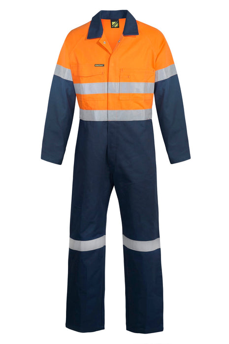 Mens Hi Vis Cotton Drill Coveralls with Reflective Tape (NC-WC6093)
