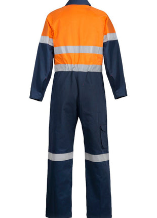 Mens Hi Vis Cotton Drill Coveralls with Reflective Tape (NC-WC6093)